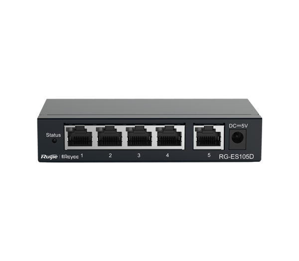 Reyee 5 Ports 10/100base-T Ethernet Switch Steel Case RG-ES105D